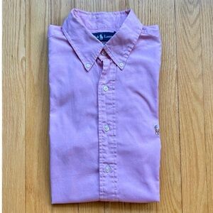 Polo Ralph Lauren Men’s Long Sleeve Dress Shirt Classic Fit Large Pink Solid